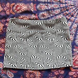 Urban Outfitters Black and White Mini Skirt